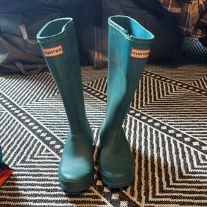 Hunter Green Tall Rain Boots